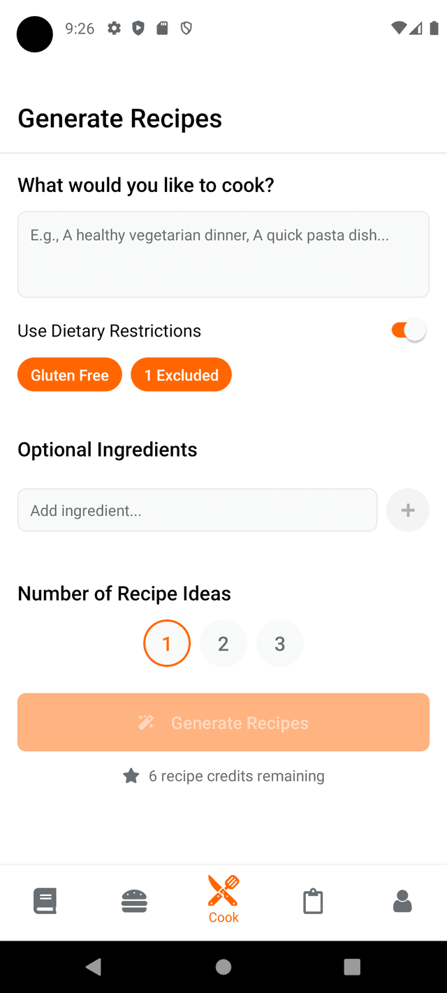 Recipe Generation