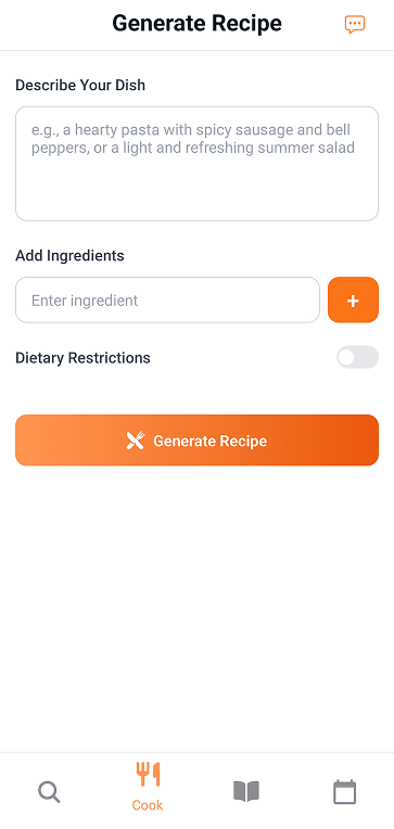 AI Recipe Generation