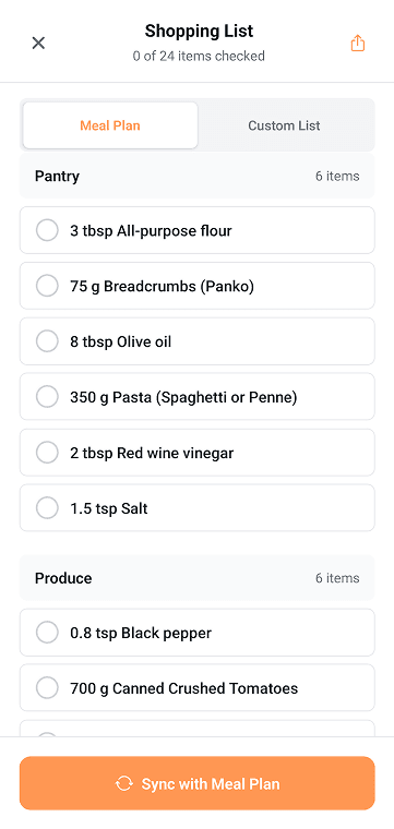 Smart Shopping List